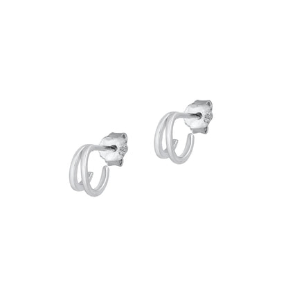 Silver Earring - Double Hoop