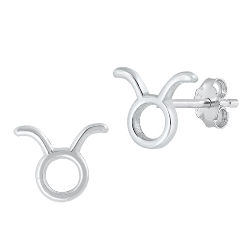 Silver Earrings - Taurus Zodiac