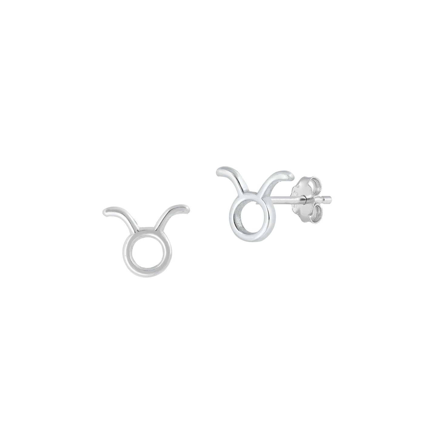 Silver Earrings - Taurus Zodiac