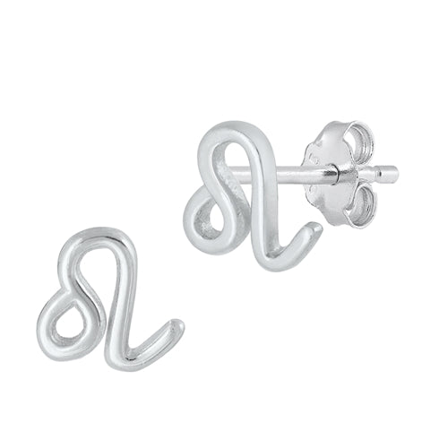 Silver Earrings - Leo Zodiac