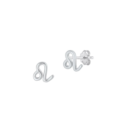 Silver Earrings - Leo Zodiac