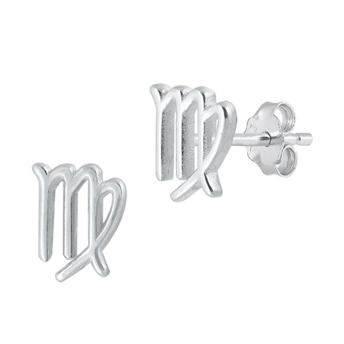 Silver Earrings - Virgo Zodiac