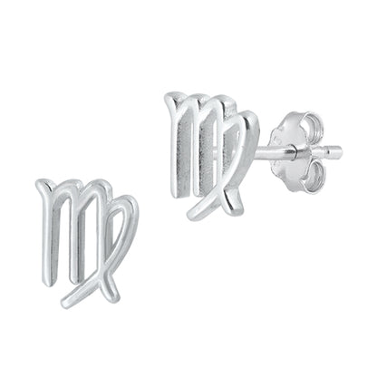 Silver Earrings - Virgo Zodiac