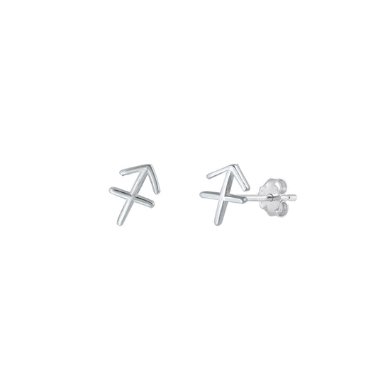 Silver Earrings - Sagittarius Zodiac