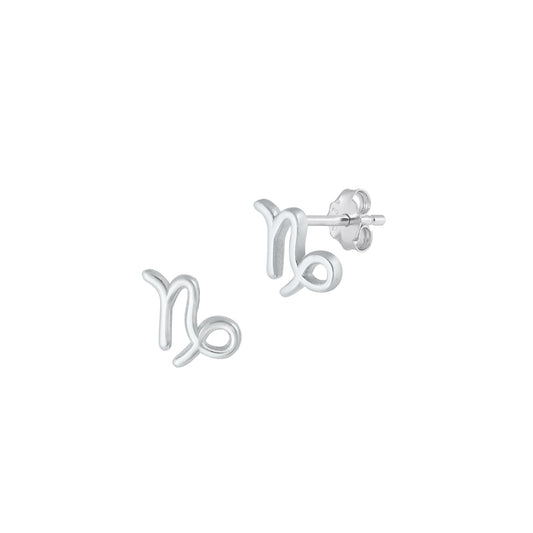 Silver Earrings - Capricorn Zodiac