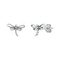 Silver Stud Earrings - Dragonfly