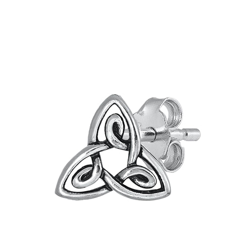 Silver Stud Earrings - Celtic Triquetra