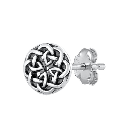 Silver Stud Earrings - Celtic