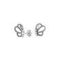 Silver Stud Earrings - Butterfly