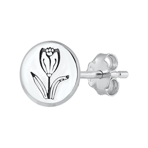 Silver Earrings - Flower