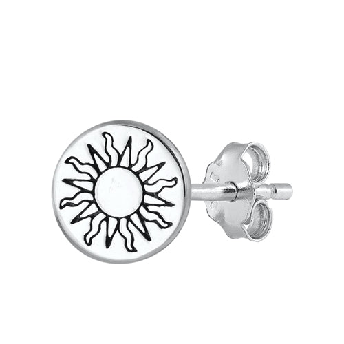 Silver Earrings - Sun