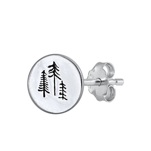 Silver Earrings - Forest Trees