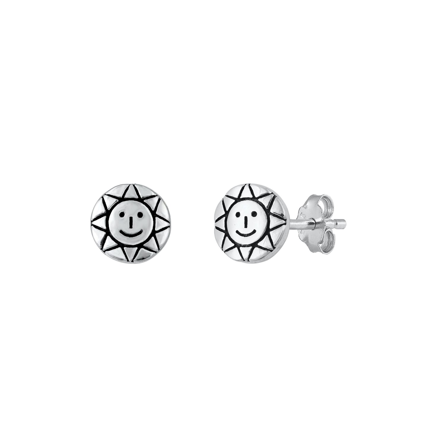 Silver Earring - Sun