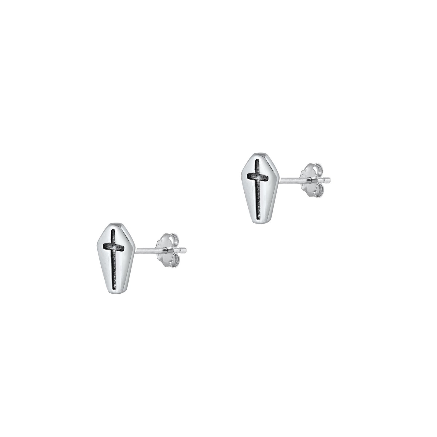 Silver Earring - Cross