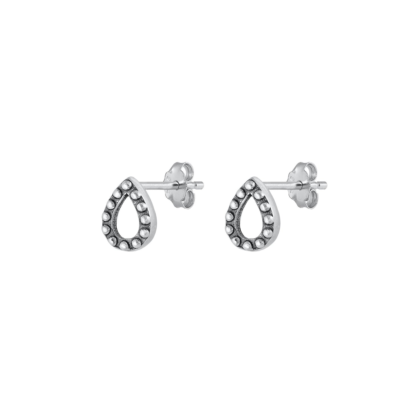 Silver Stud Earrings - Bali