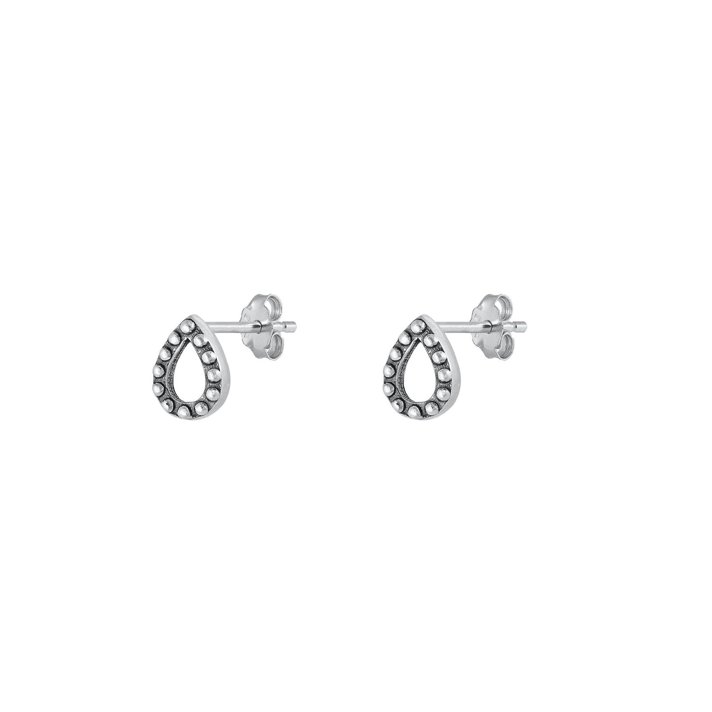 Silver Stud Earrings - Bali