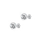 Silver Stud Earrings - Om Symbol