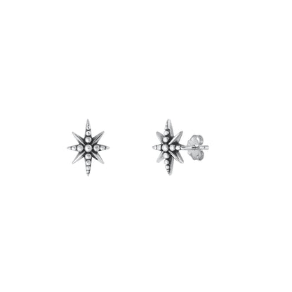 Silver Stud Earrings - Star