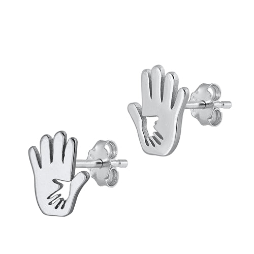 Silver Earrings - Hands