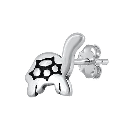 Silver Stud Earrings - Turtle