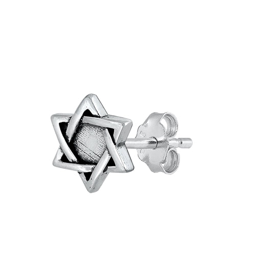 Silver Earrings - Star of David