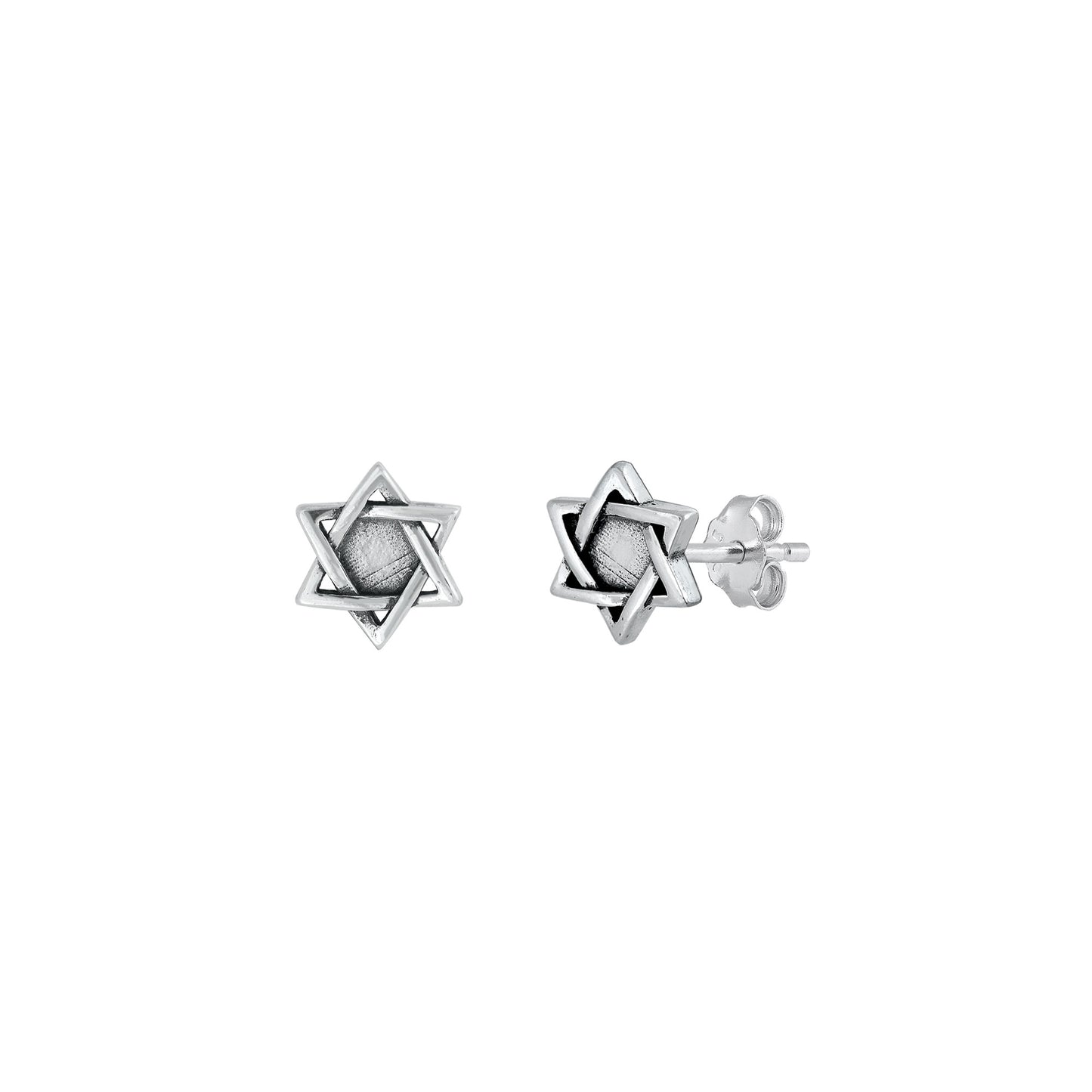 Silver Earrings - Star of David