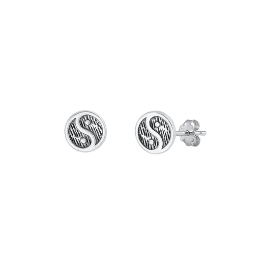 Silver Earrings - Yin Yang