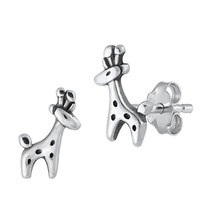 Silver Earring - Giraffe