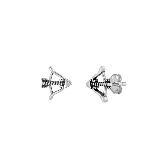 Silver Earrings - Bow & Arrow