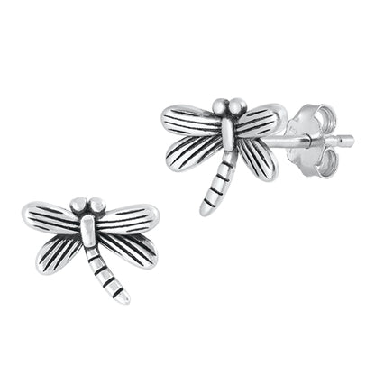 Silver Earrings - Dragonfly