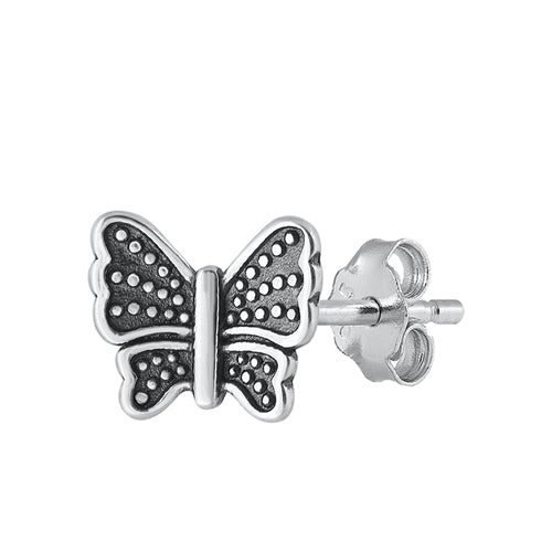 Silver Earrings - Butterfly