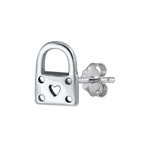 Silver Earrings - Padlock