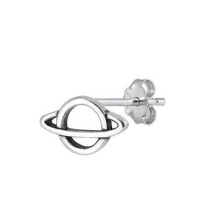 Silver Earrings - Saturn