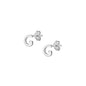 Silver Initial Earrings - G