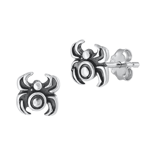 Silver Earrings - Spider