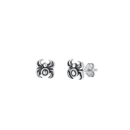 Silver Earrings - Spider