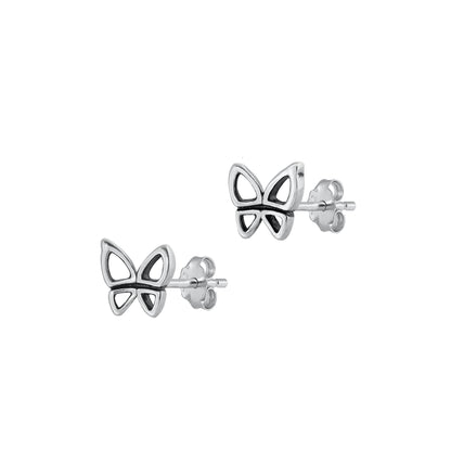 Silver Earrings - Butterfly