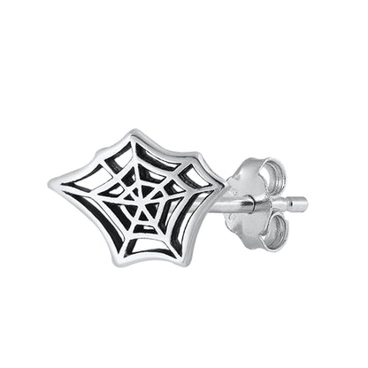 Silver Earrings - Spiderweb