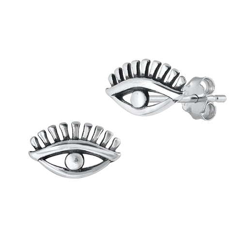 Silver Earrings - Eye