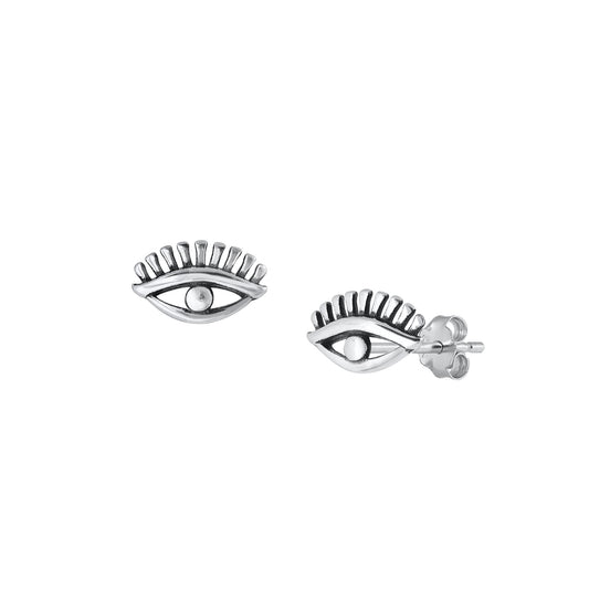 Silver Earrings - Eye