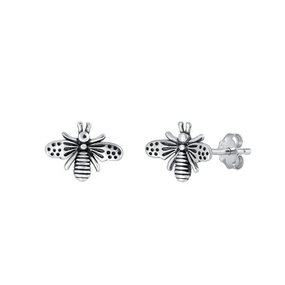 Silver Earrings - Bee