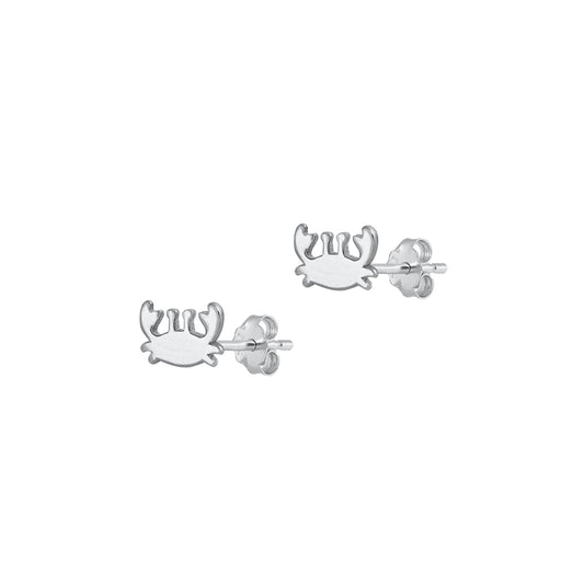 Silver Earrings - Crab