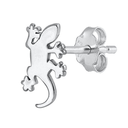 Silver Earrings - Lizard