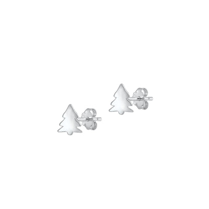 Silver Earrings - Christmas Tree