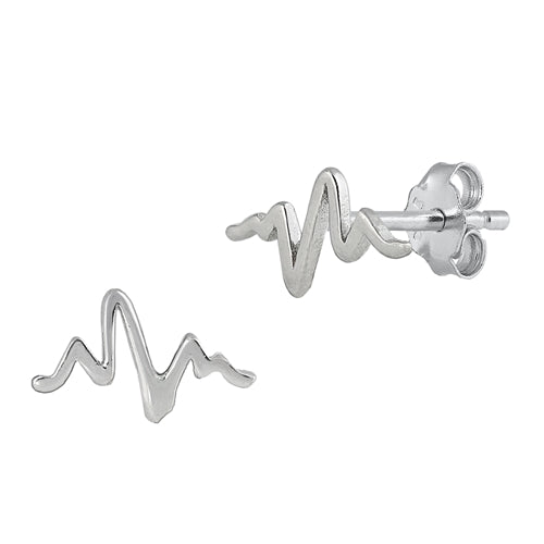 Silver Earrings - EKG