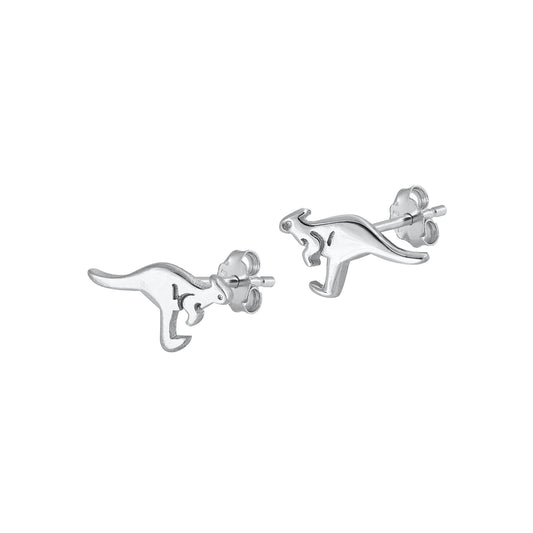 Silver Earrings - Dinosaur