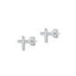 Silver Earrings - Cross