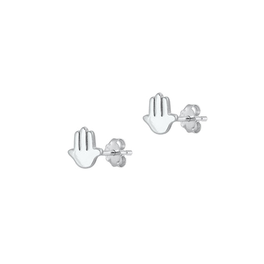 Silver Earrings - Hamsa