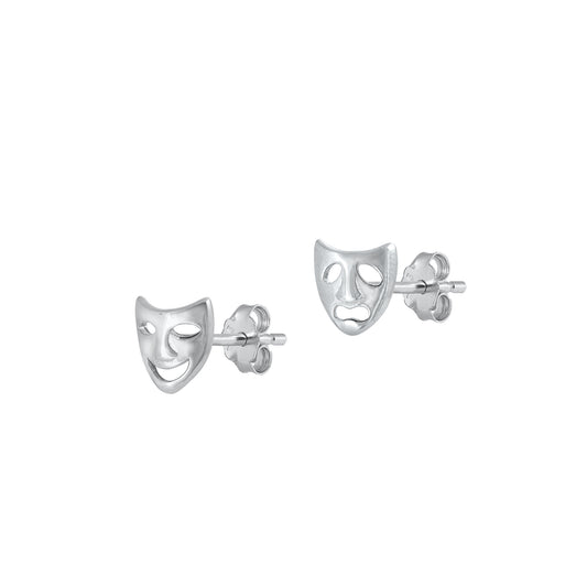 Silver Earrings - Drama Masks