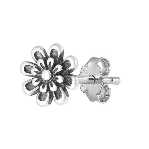 Silver Earrings - Flower